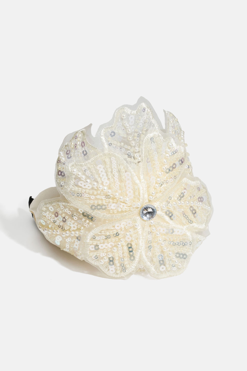 Hårbøyle med stor paljettblomst i gruppen Håraccessories / Hårbøyler / Brede hos Glitter (336001413100)