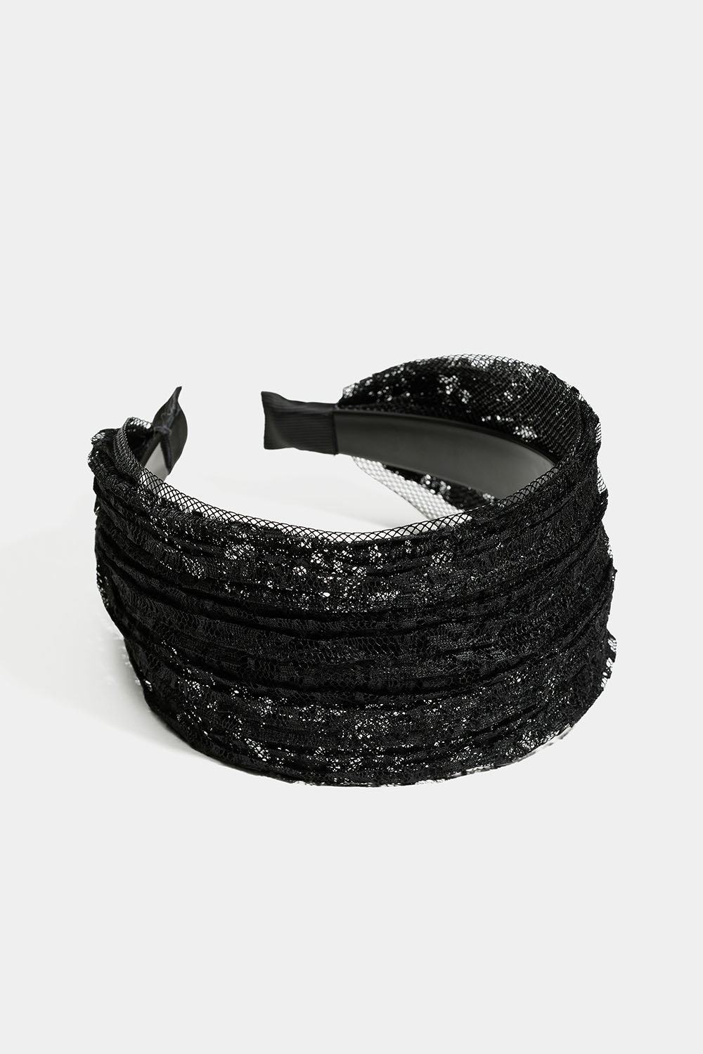 Bred svart blondetiara i gruppen Håraccessories / Hårbøyler / Brede hos Glitter (336001479000)