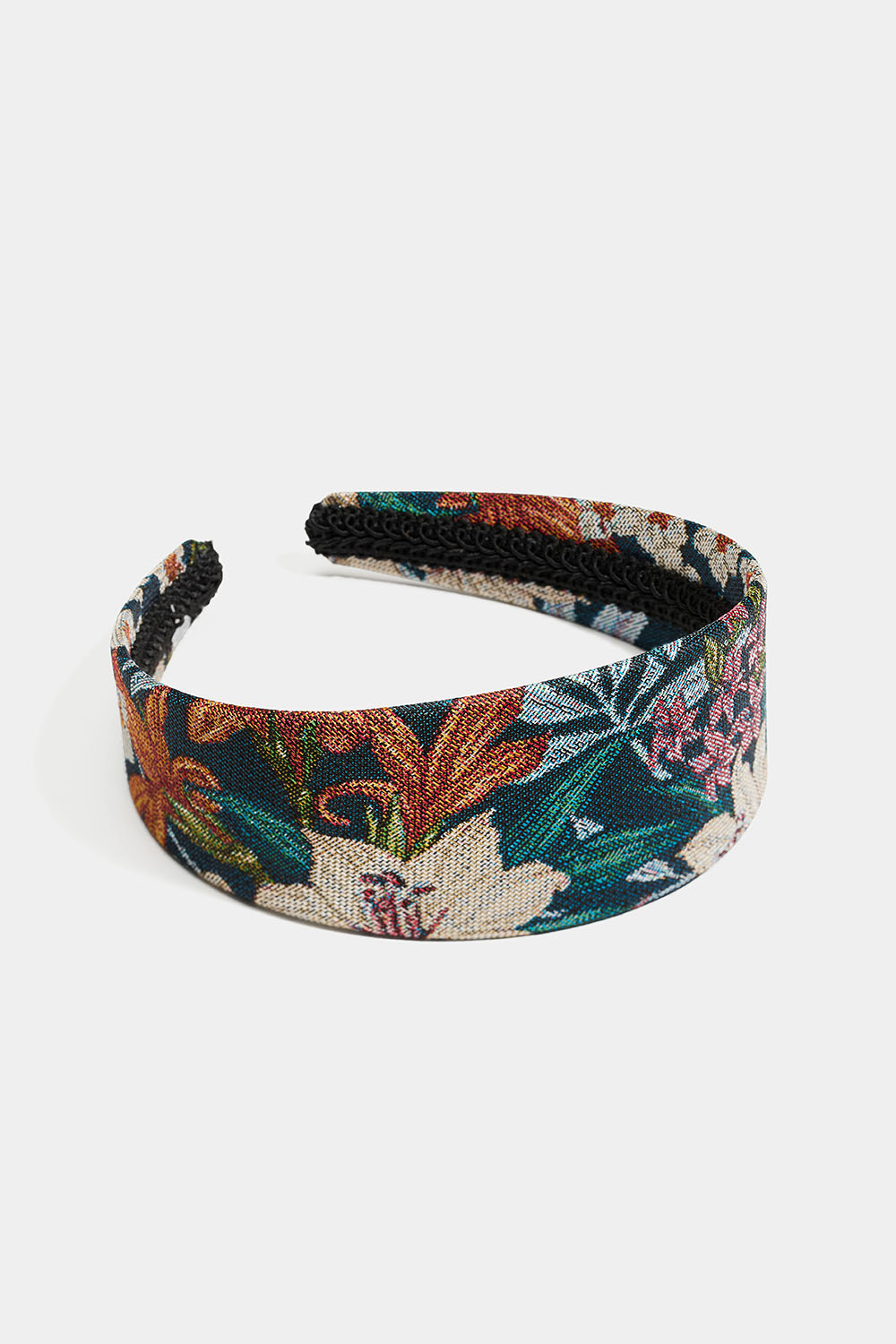 Diadem med jacquardvevd blomstermønster i gruppen Håraccessories / Hårbøyler / Brede hos Glitter (336001637400)