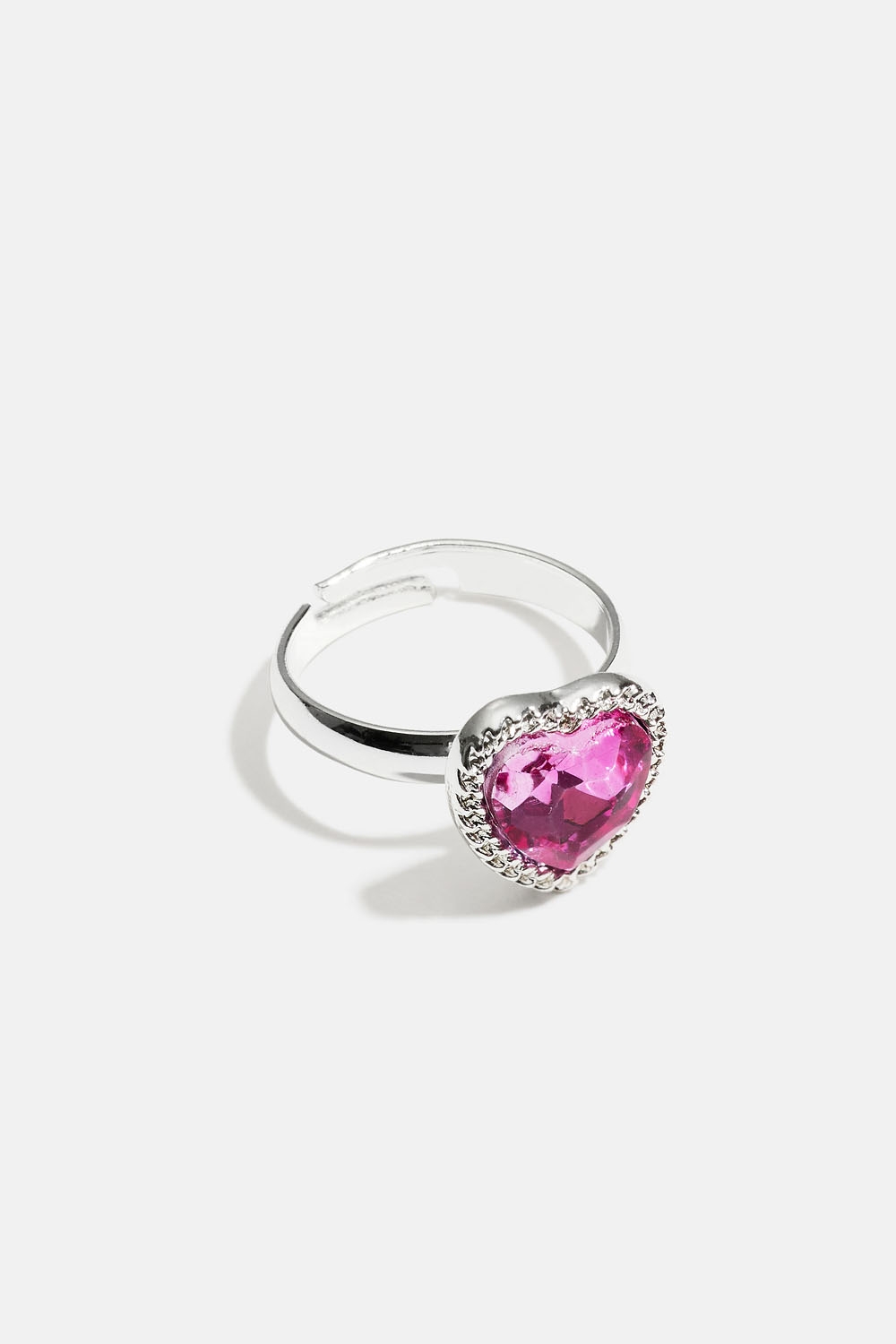 Justerbar ring med hjerteformet sten i gruppen Barn / Barnesmykker / Barneringer hos Glitter (402000265000)