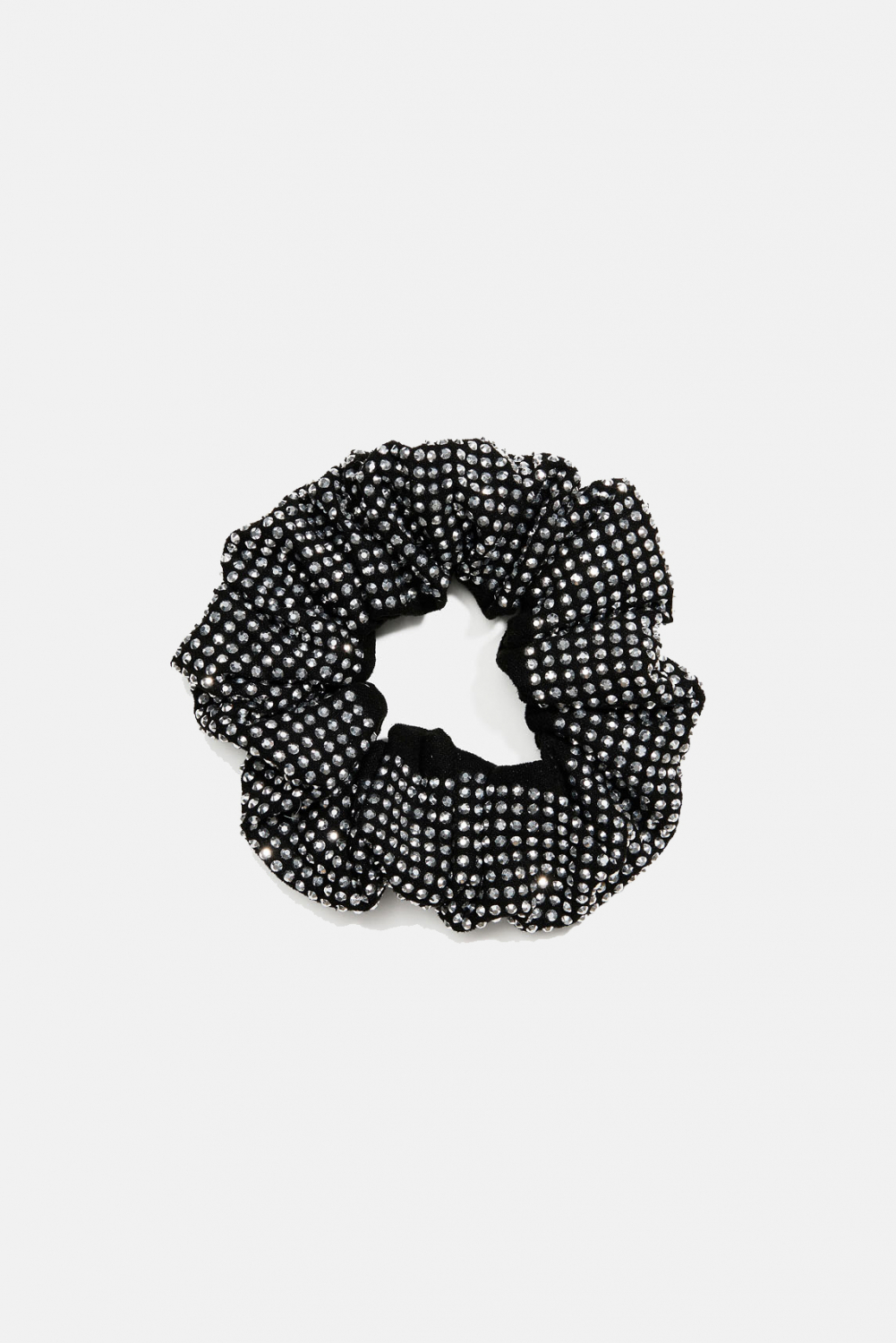 Sort scrunchie med sølvfargede paljetter i gruppen Barn / Hårtilbehør til barn / Scrunchier til barn hos Glitter (403000379400)