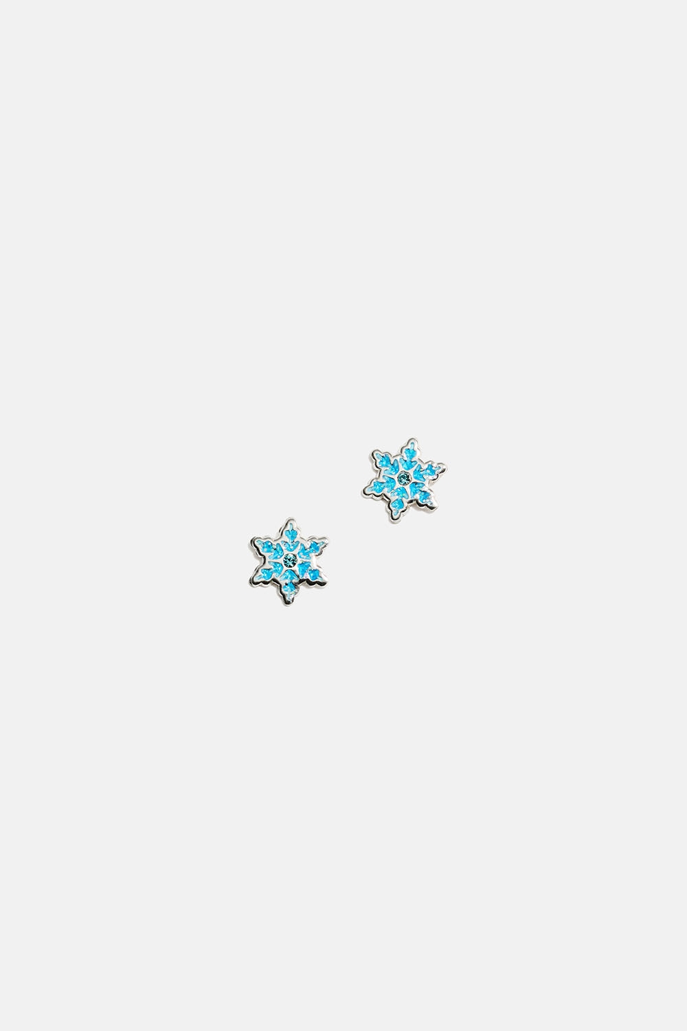 Studs i ekte sølv med blå snøfnugg i gruppen Barn / Barnesmykker / Barneøredobber hos Glitter (405000257100)