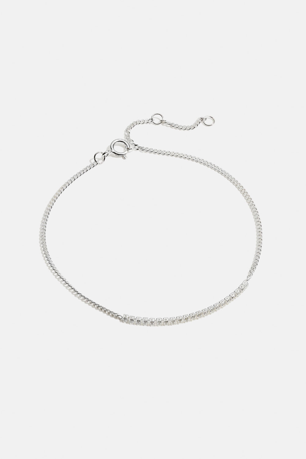 Armbånd i ekte sølv med Cubic Zirkonia i gruppen Ekte sølv / Sølvarmbånd hos Glitter (551000741001)