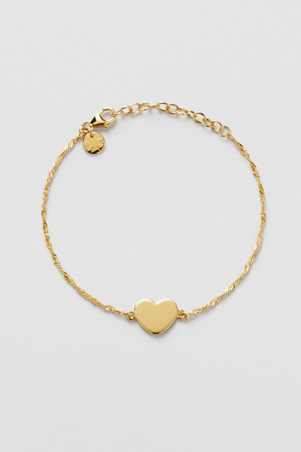 Tuva Heart Bracelet 24k Gold Plated i gruppen Gullbelagt ekte sølv / Gullbelagte armbånd hos Glitter (551001002002)