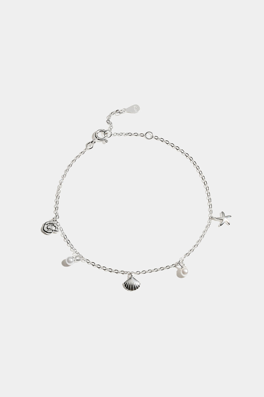 Armbånd i ekte sølv med anheng fra havet i gruppen Ekte sølv / Sølvarmbånd hos Glitter (551001111001)