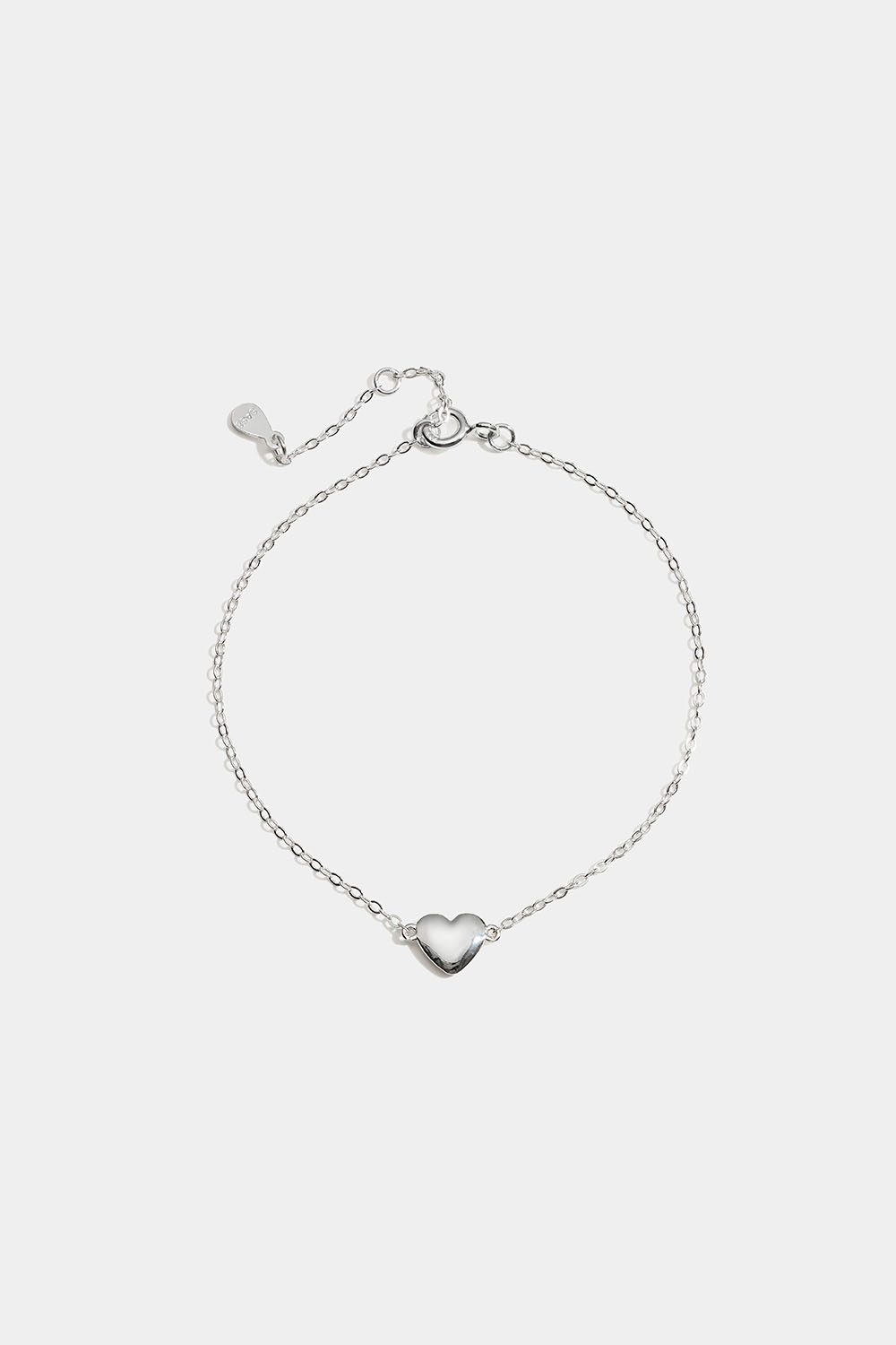 Armbånd i ekte sølv med hjerte i gruppen Ekte sølv / Sølvarmbånd hos Glitter (551001211000)