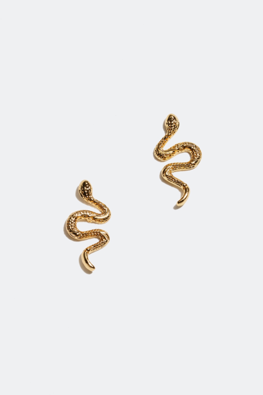 Øredobber «Snake», forgylt med 18K gull, 1,3 cm i gruppen 18 K Gullbelagt sølv / Øredobber i 18 K gull hos Glitter (553000602000)