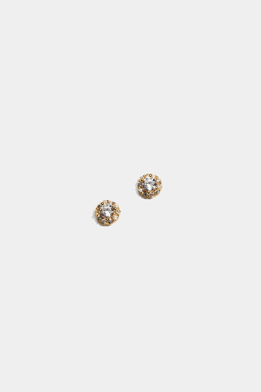 Øredobber i 18k gullbelagt ekte sølv med små og store kubisk zirkonia i gruppen Smykker / Øredobber / Studs hos Glitter (553001722002)