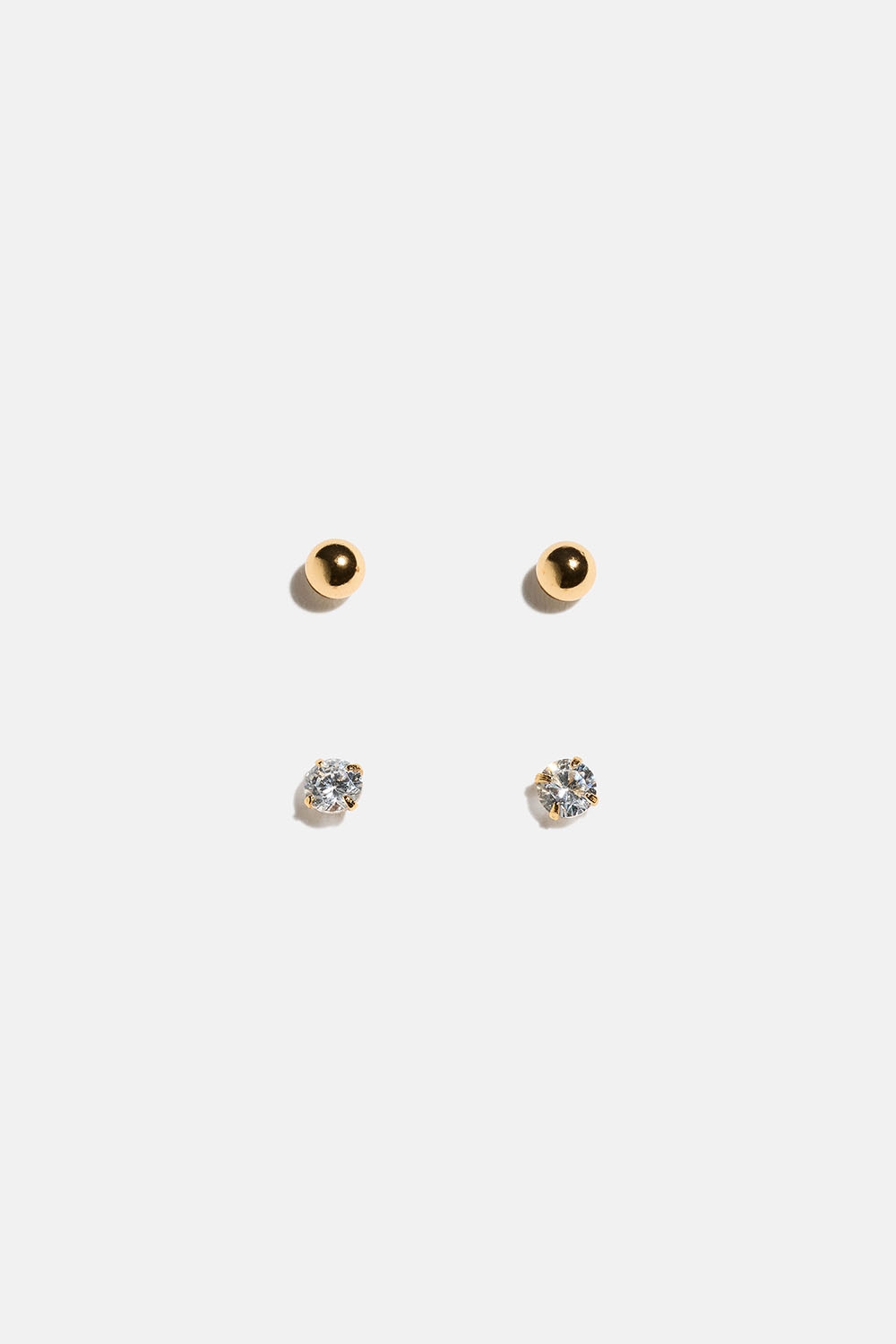 Små studs i 18k gullbelagt ekte sølv, 2-pakning i gruppen Smykker / Øredobber / Studs hos Glitter (553004892002)