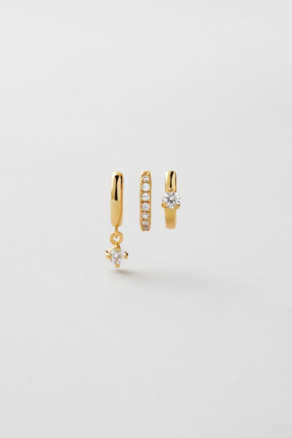 Sparkle Hoops 3-pack 18k Gold Plated i gruppen Safira hos Glitter (553005472002)