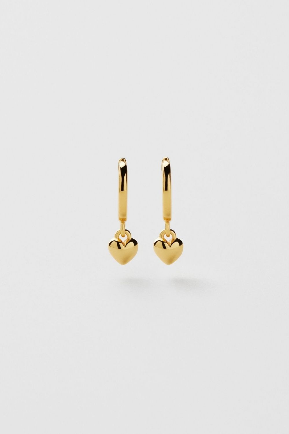 Mini Puffy Heart Hoops 18k Gold Plated i gruppen Gullbelagt ekte sølv / Gullbelagte øredobber hos Glitter (553005792002)