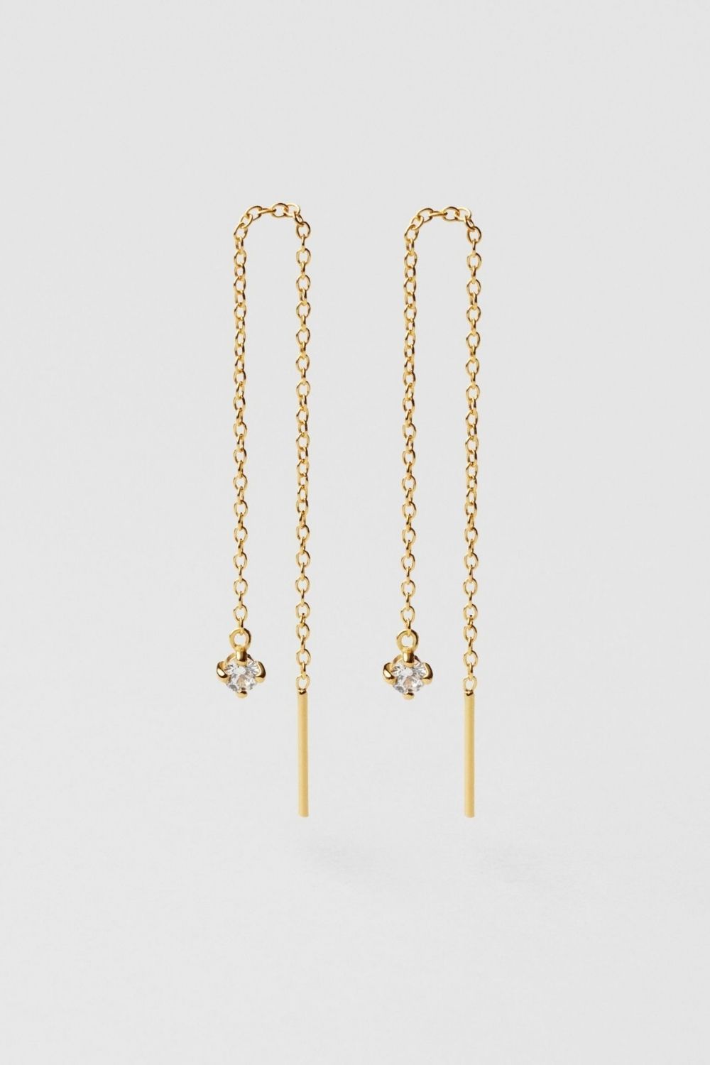 Bling Chain Earrings 18k Gold Plated i gruppen Gullbelagt ekte sølv / Gullbelagte øredobber hos Glitter (553005942002)