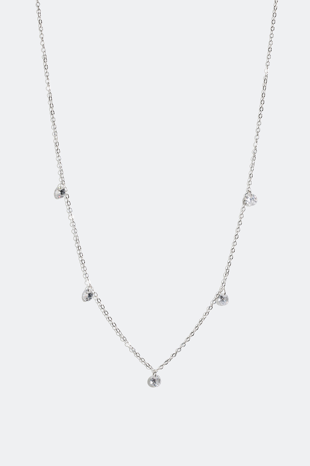 Sølvarmbånd med dekorative Cubic Zirconia-steiner i gruppen Ekte sølv / Sølvhalskjeder / Halskjeder med anheng hos Glitter (55400009)