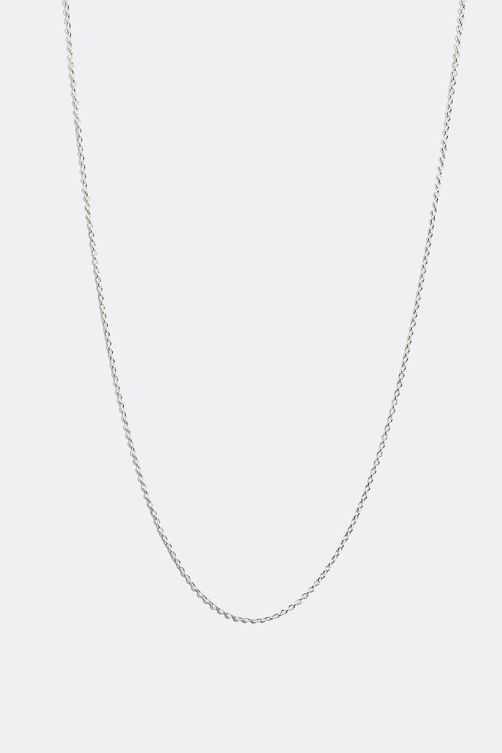 Smalt halskjede i ekte sølv, 45 cm i gruppen Ekte sølv / Sølvhalskjeder / Kjeder i ekte sølv hos Glitter (554000261000)