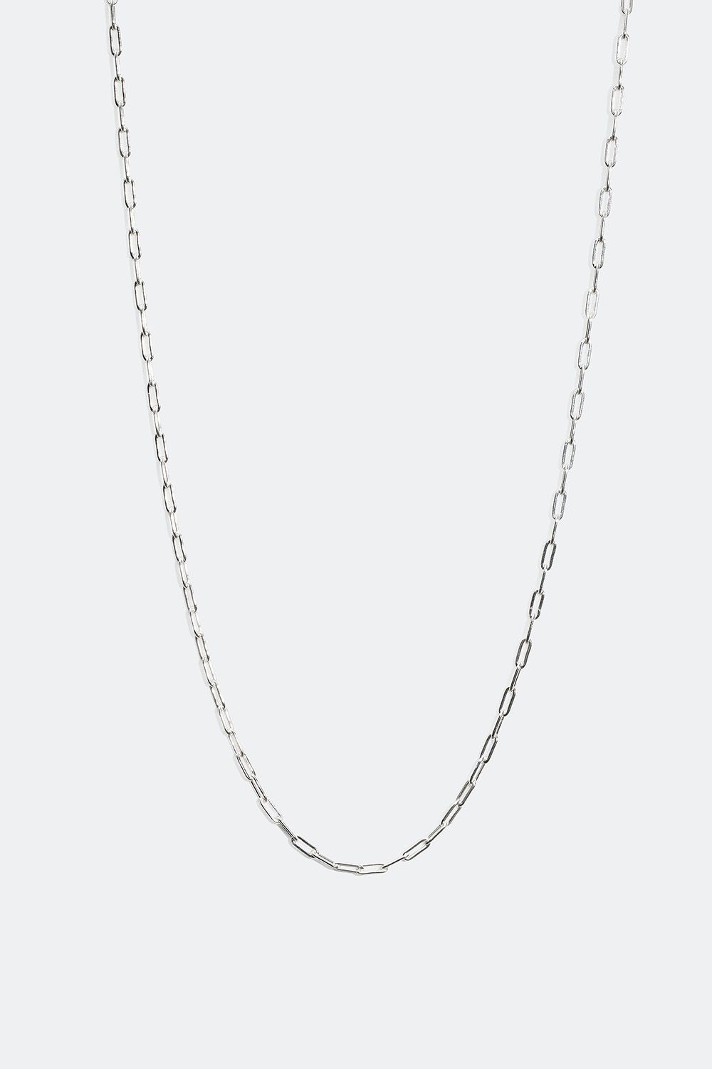 Halslenke med ovale ledd, i ekte sølv i gruppen Ekte sølv / Sølvhalskjeder / Kjeder i ekte sølv hos Glitter (554000391000)