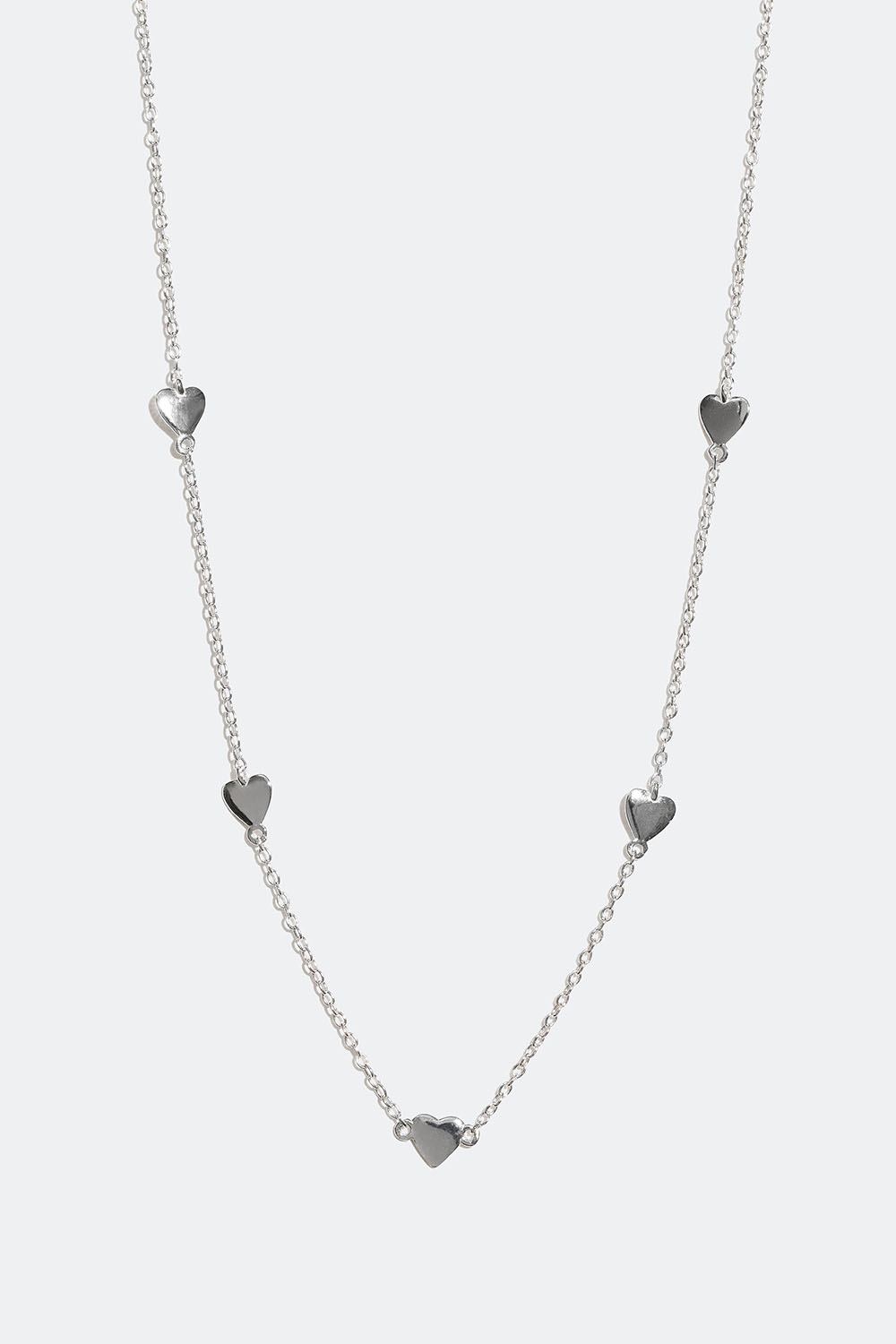 Halskjede i ekte sølv med hjerter i gruppen Ekte sølv / Sølvhalskjeder / Halskjeder i ekte sølv med anheng hos Glitter (554000871001)