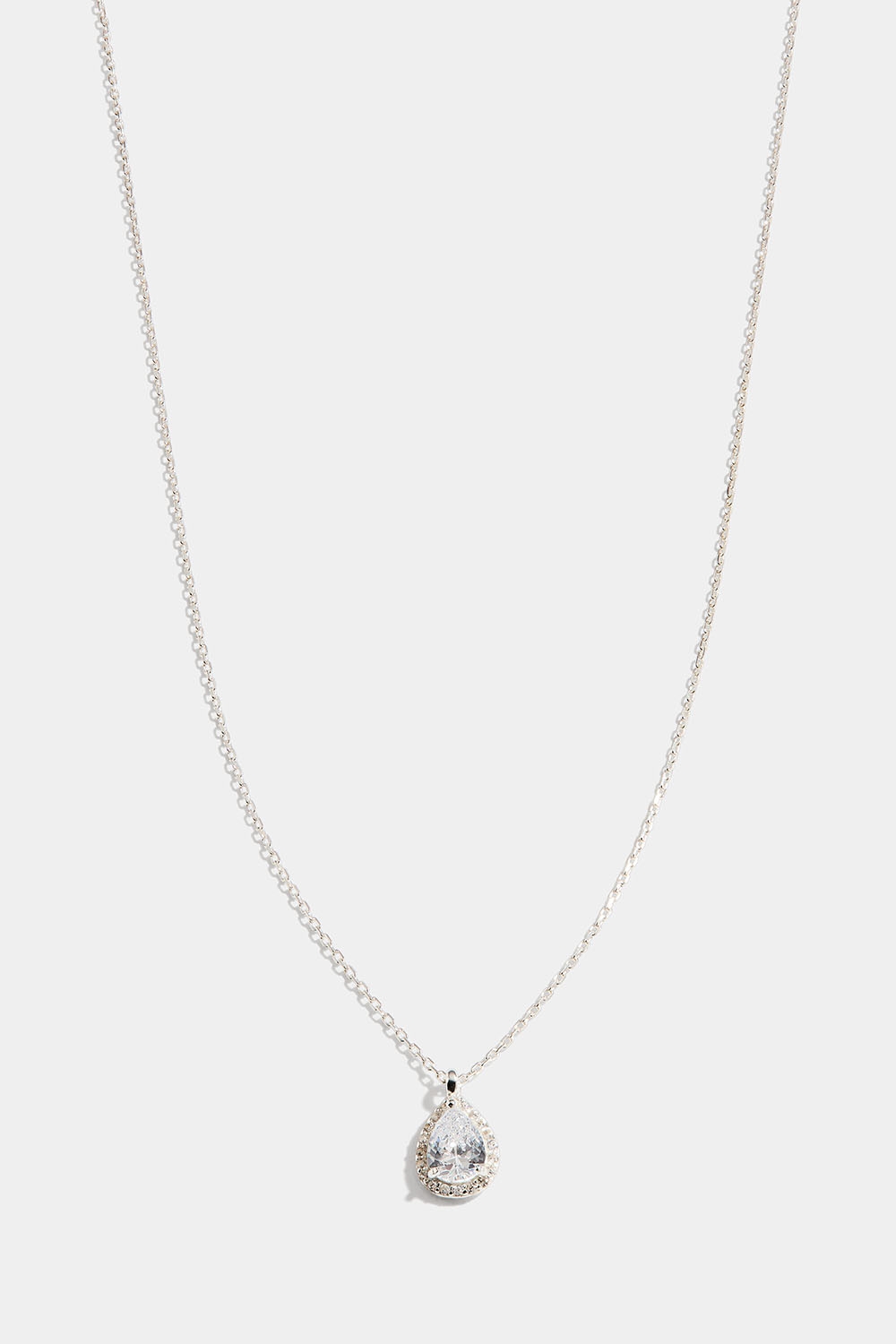 Halskjede i ekte sølv med Cubic Zirconia anheng. i gruppen Ekte sølv / Sølvhalskjeder / Halskjeder i ekte sølv med anheng hos Glitter (554001271001)