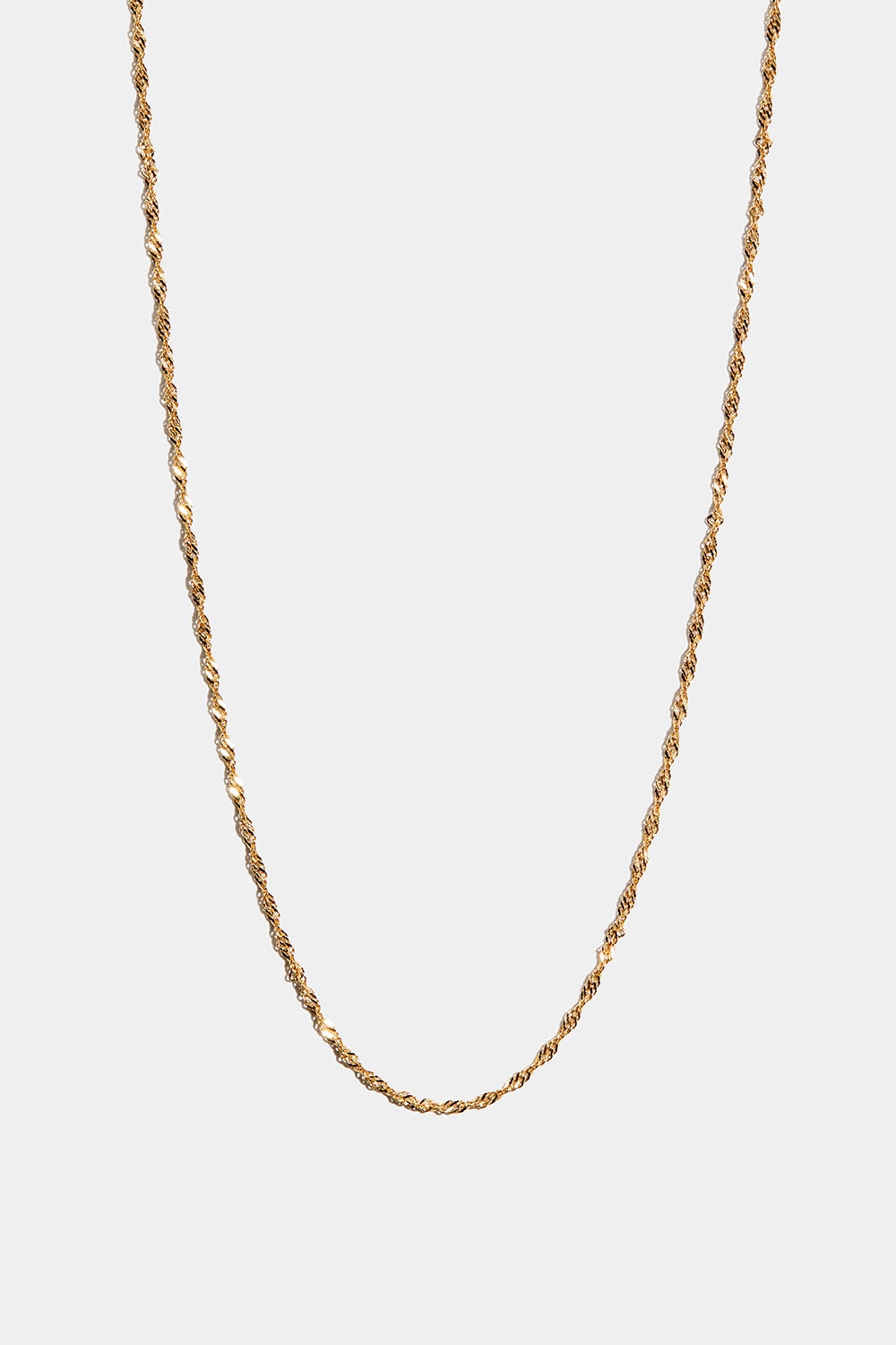 Tvunnet halskjede i 18k gullbelagt ekte sølv, 36 cm i gruppen Smykker / Halskjeder / Kjeder hos Glitter (554001392002)