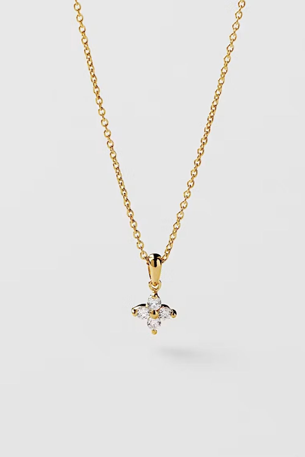 Lily Necklace 24k Gold Plated i gruppen Gullbelagt ekte sølv / Gullbelagte halskjeder hos Glitter (554004402002)