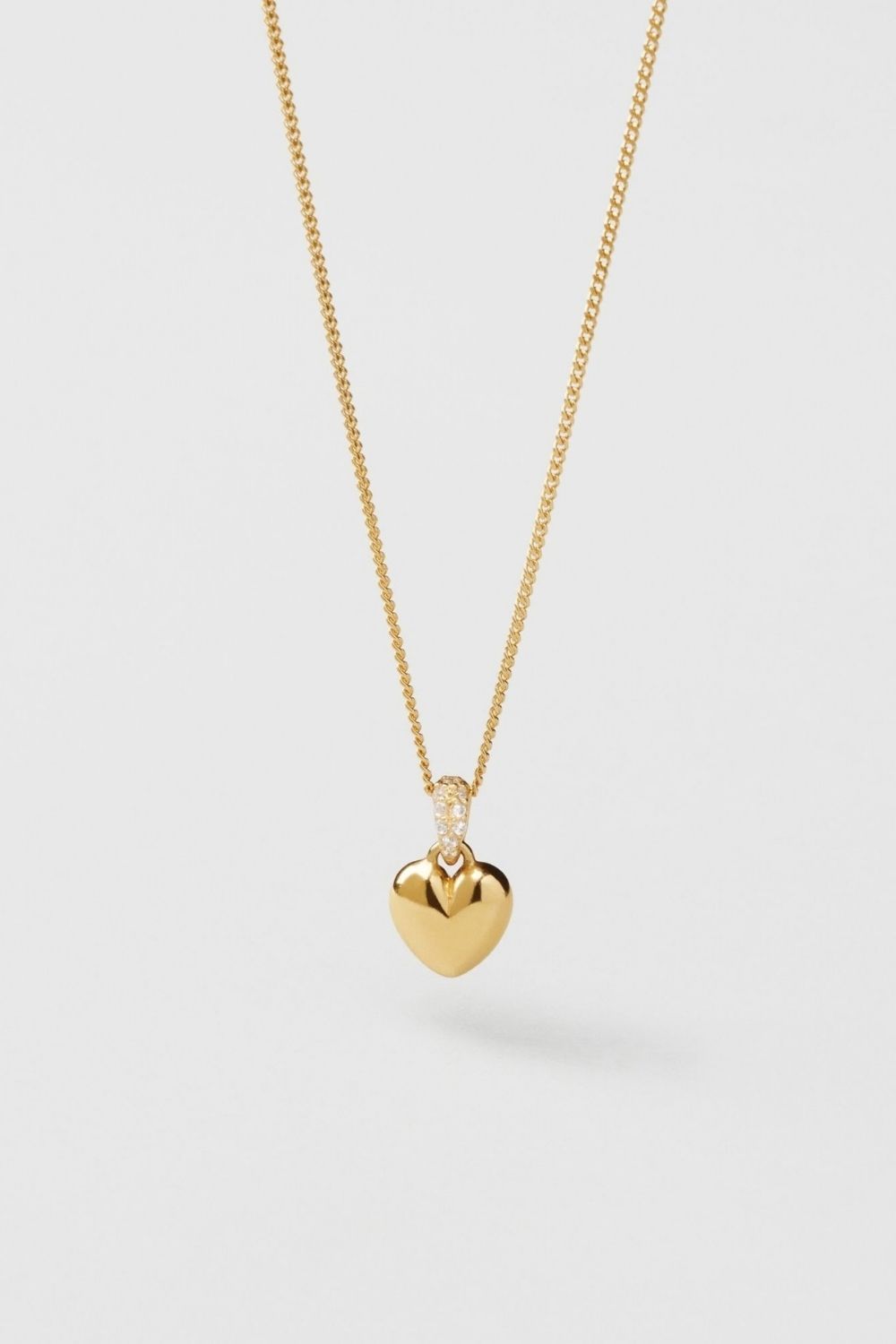 Hanna Heart Necklace 24k Gold Plated i gruppen Gullbelagt ekte sølv / Gullbelagte halskjeder hos Glitter (554004462002)