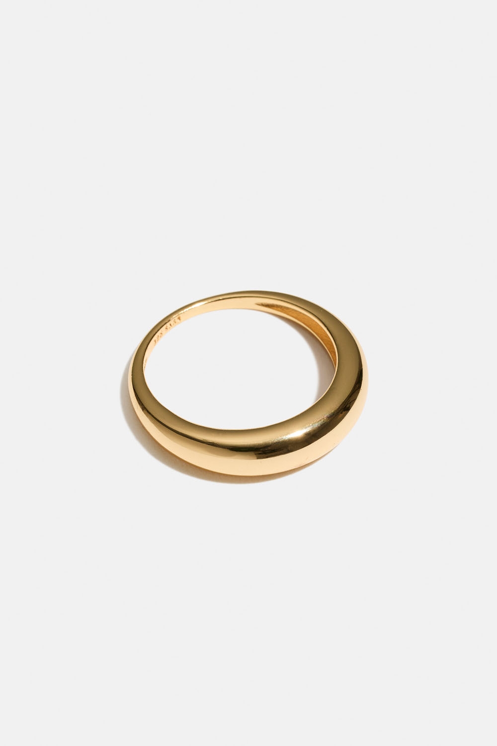 Klassisk rund ring i 18k forgylt ekte sølv i gruppen 18 K Gullbelagt sølv / Ringer i 18 K gull hos Glitter (5560009120)