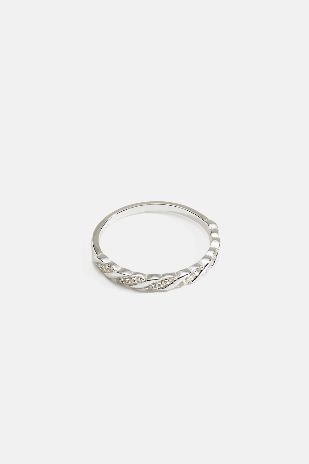 Tvunnet ring i ekte sølv med Cubic Zirconia i gruppen Store week / hos Glitter (5560009710)