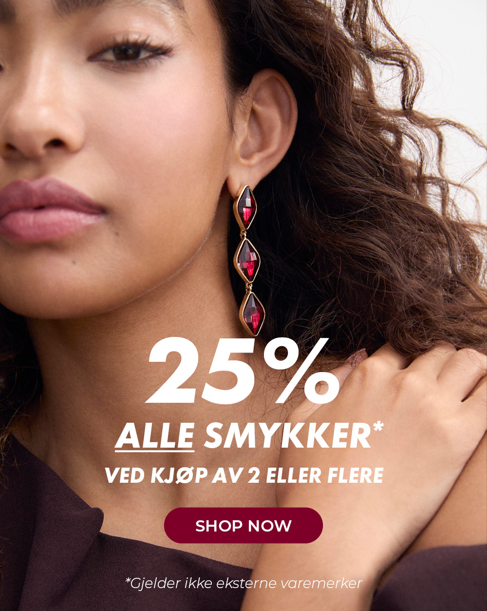 25% alle smykker - ved kjøp av 2 eller flere