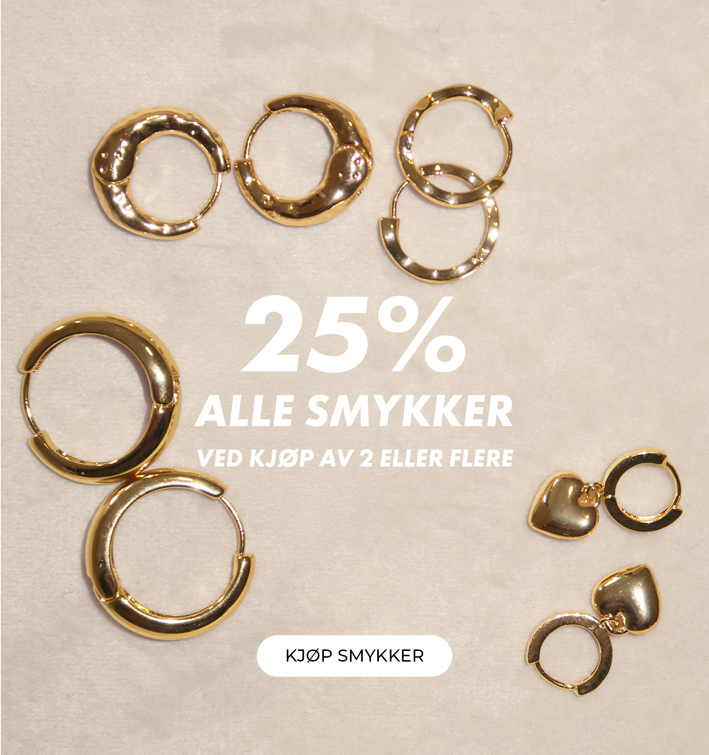 25% alle smykker
