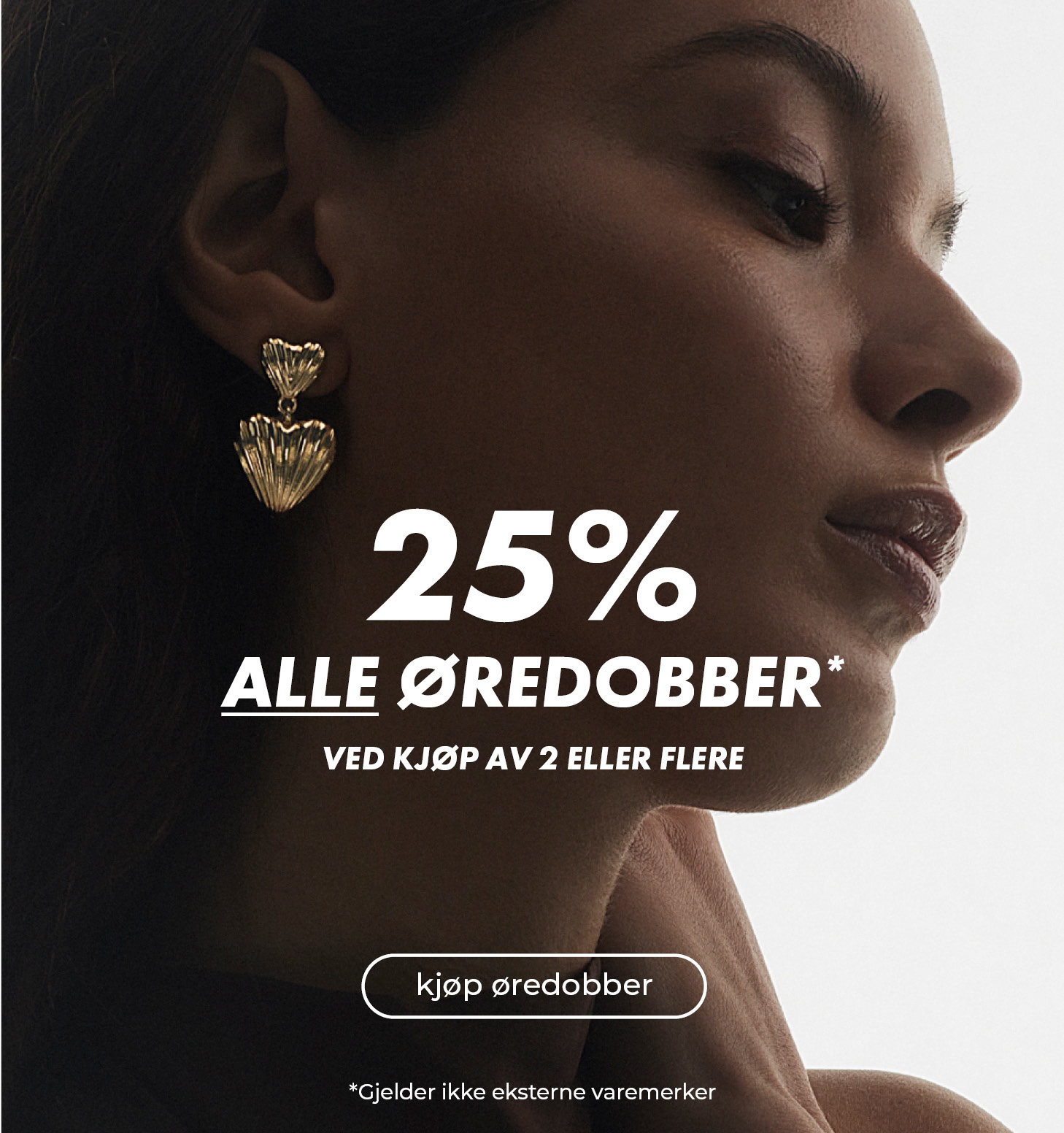 25% alle Øredobber - ved kjøp av 2 eller flere