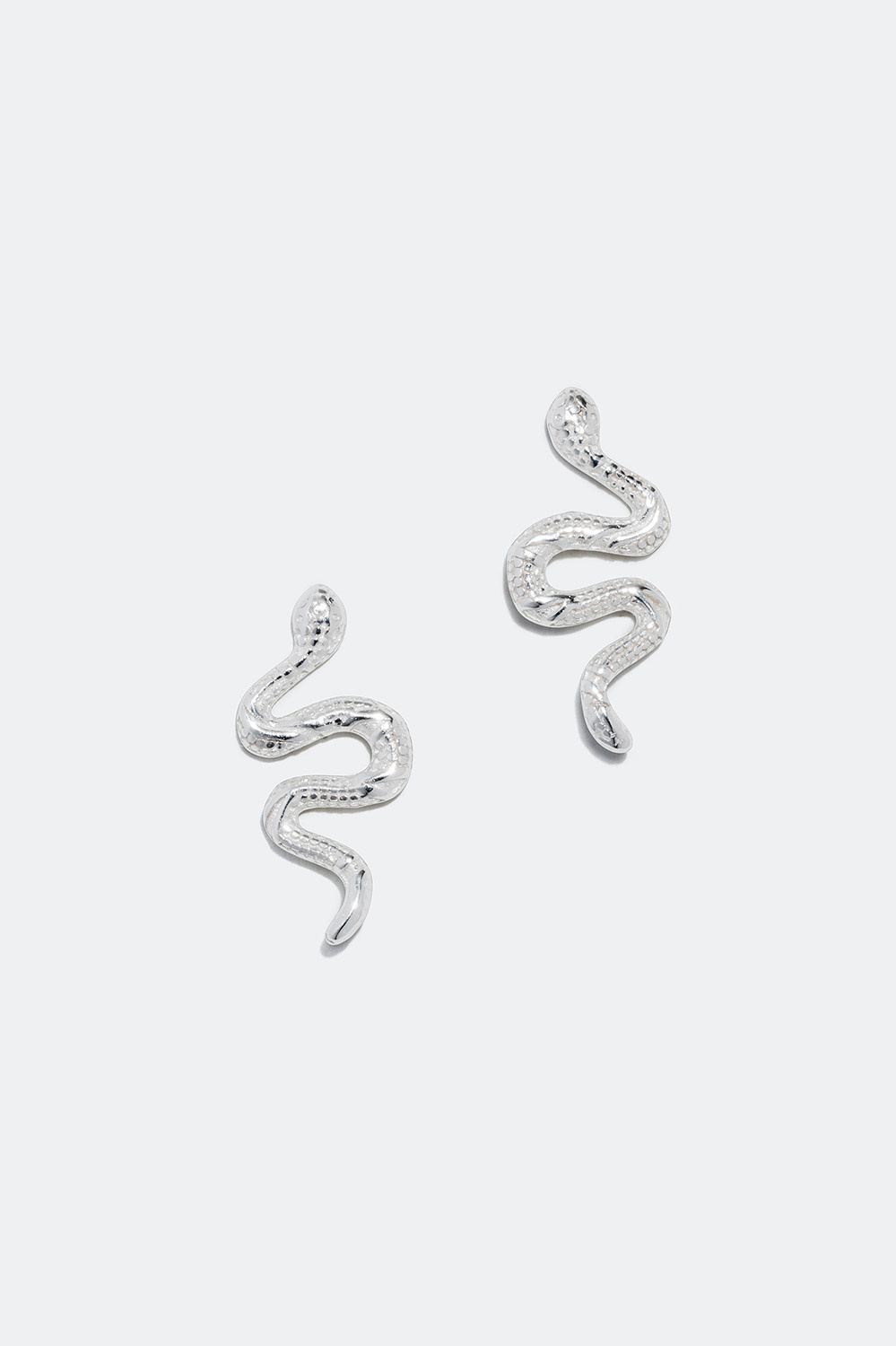 Øredobber «Snake», ekte sølv, 1,3 cm