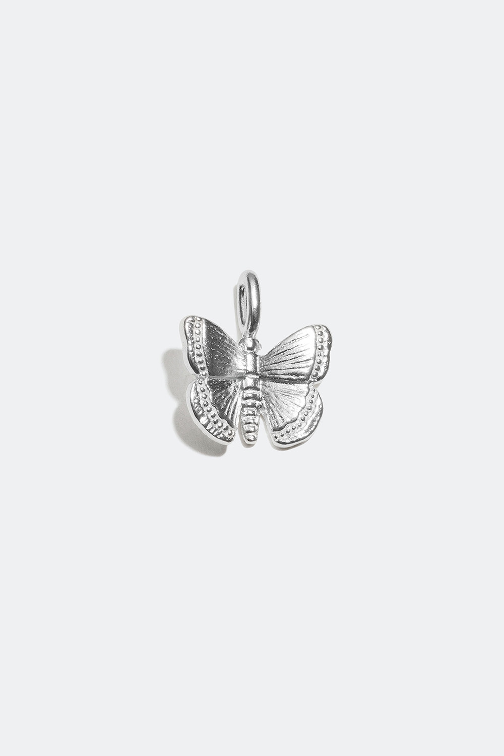 Anheng med sommerfugl i ekte sølv