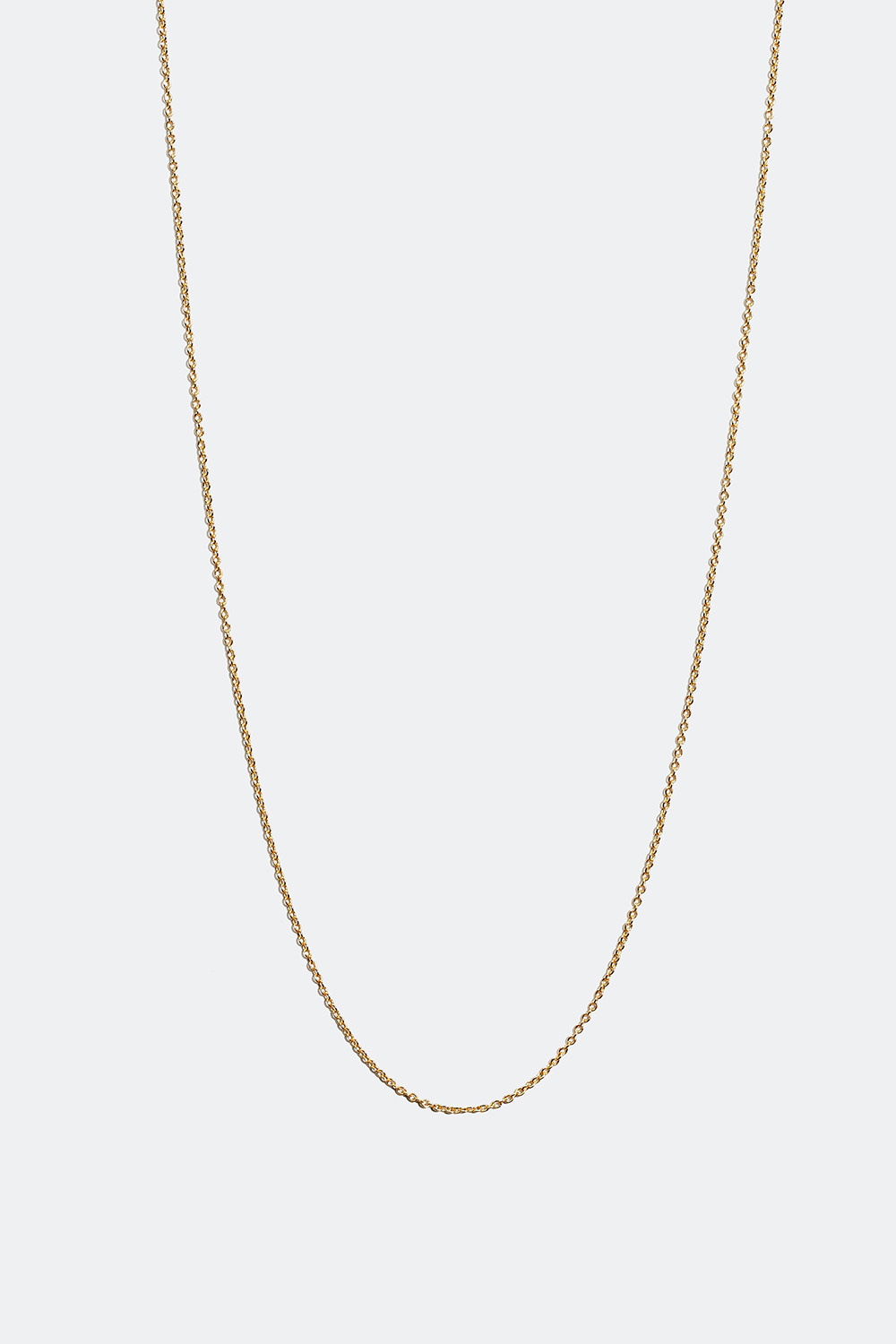 Smal halslenke som er forgylt med 18 K gull, 55 cm
