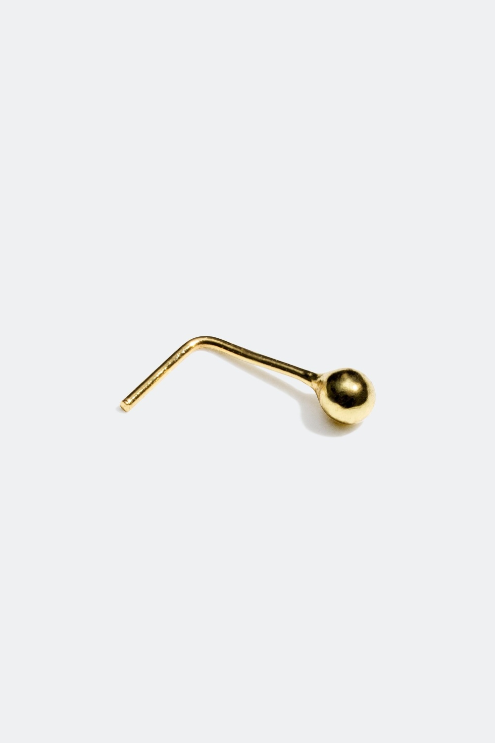Nesepiercing forgylt med 18k gull, rund ball