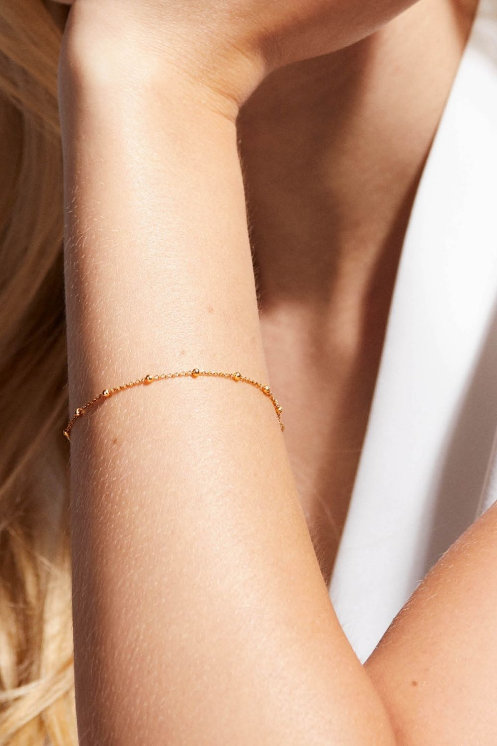 Dot Chain Bracelet 18k Gold Plated