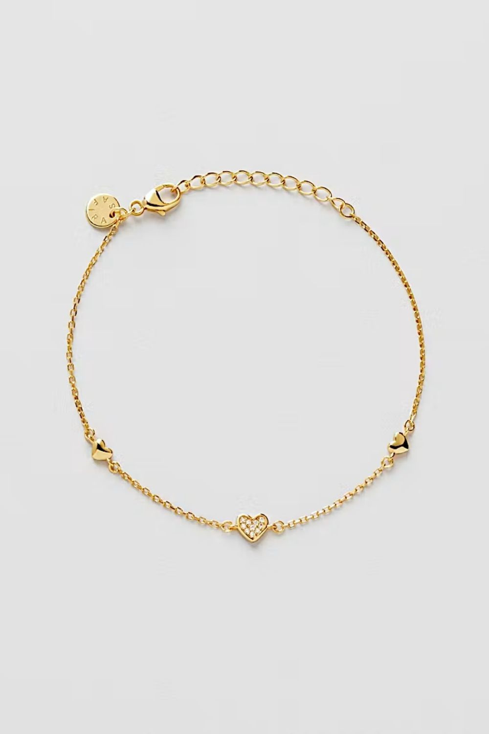 Bling Heart Bracelet 18k Gold Plated