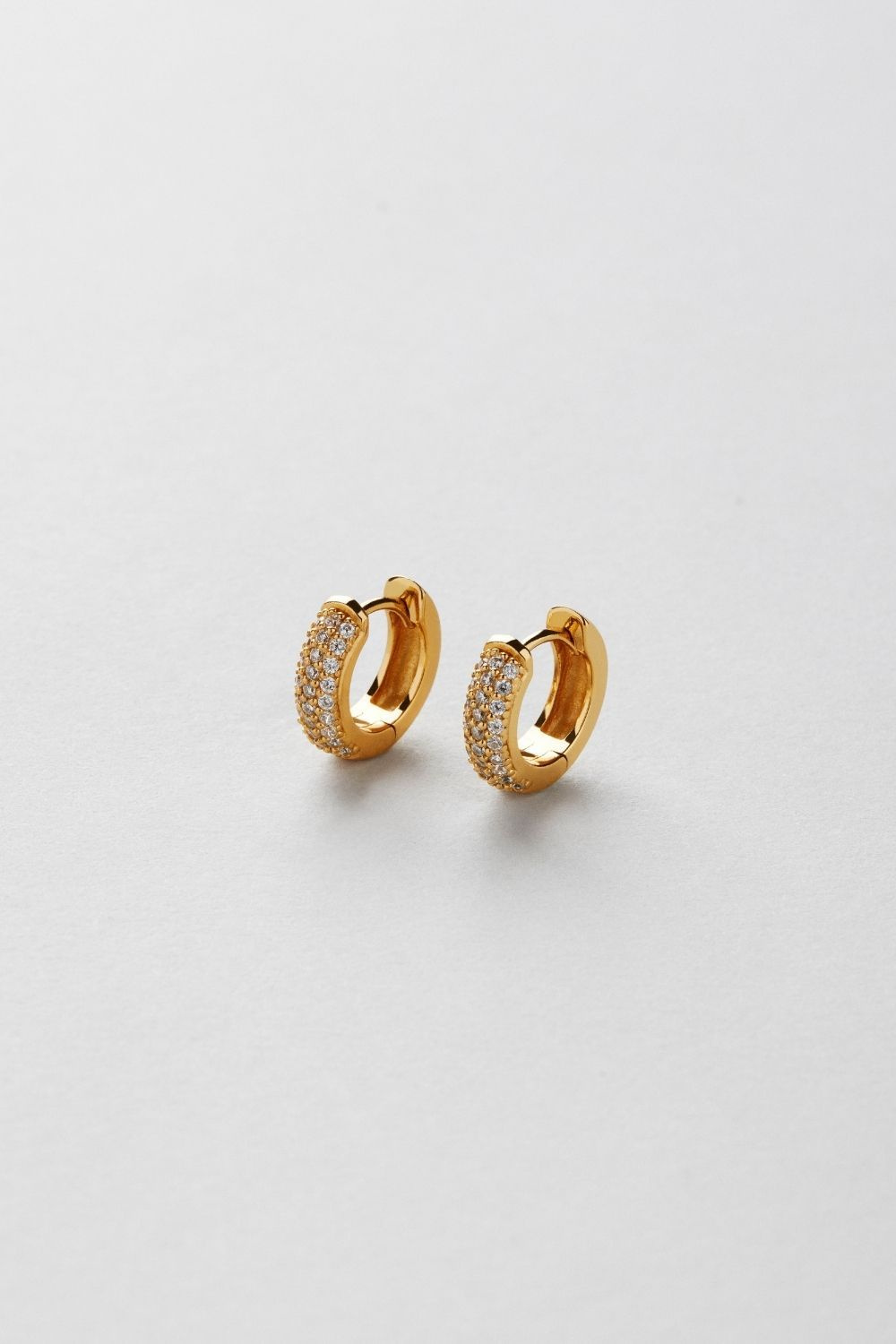 Sparkle Deco Hoops 18k Gold Plated
