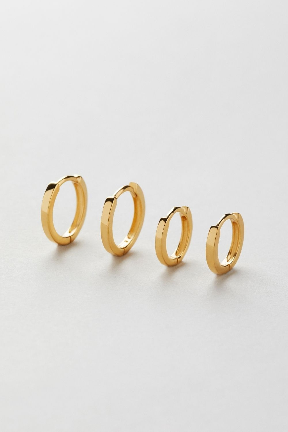 Duo Basic Hoop 18k Gold Plated