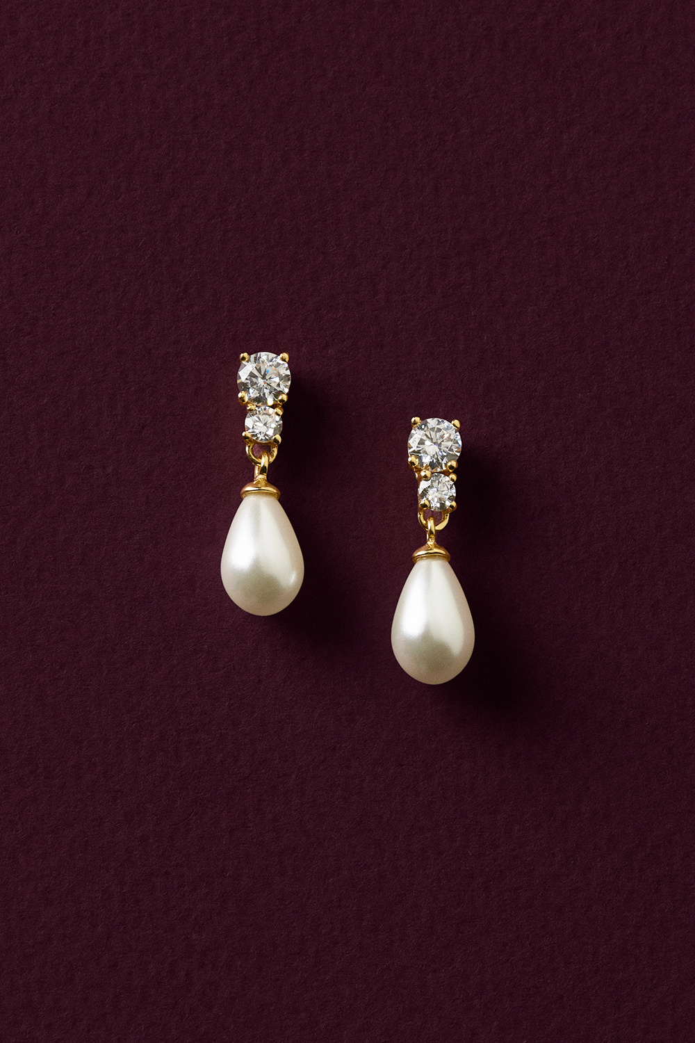 Ariel Pearl Studs 24k Gold Plated