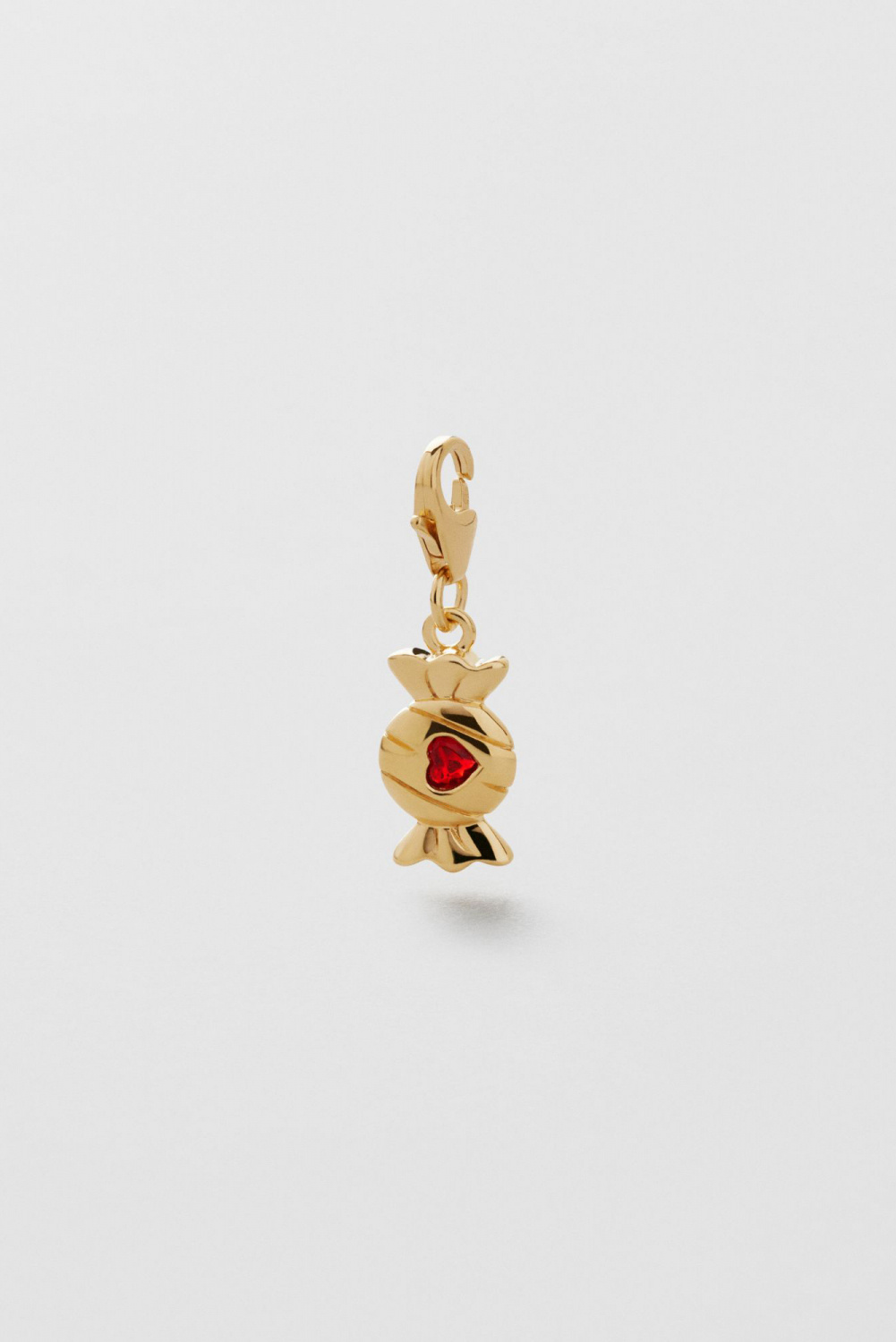 Red Heart Candy Charm 24k Gold Plated