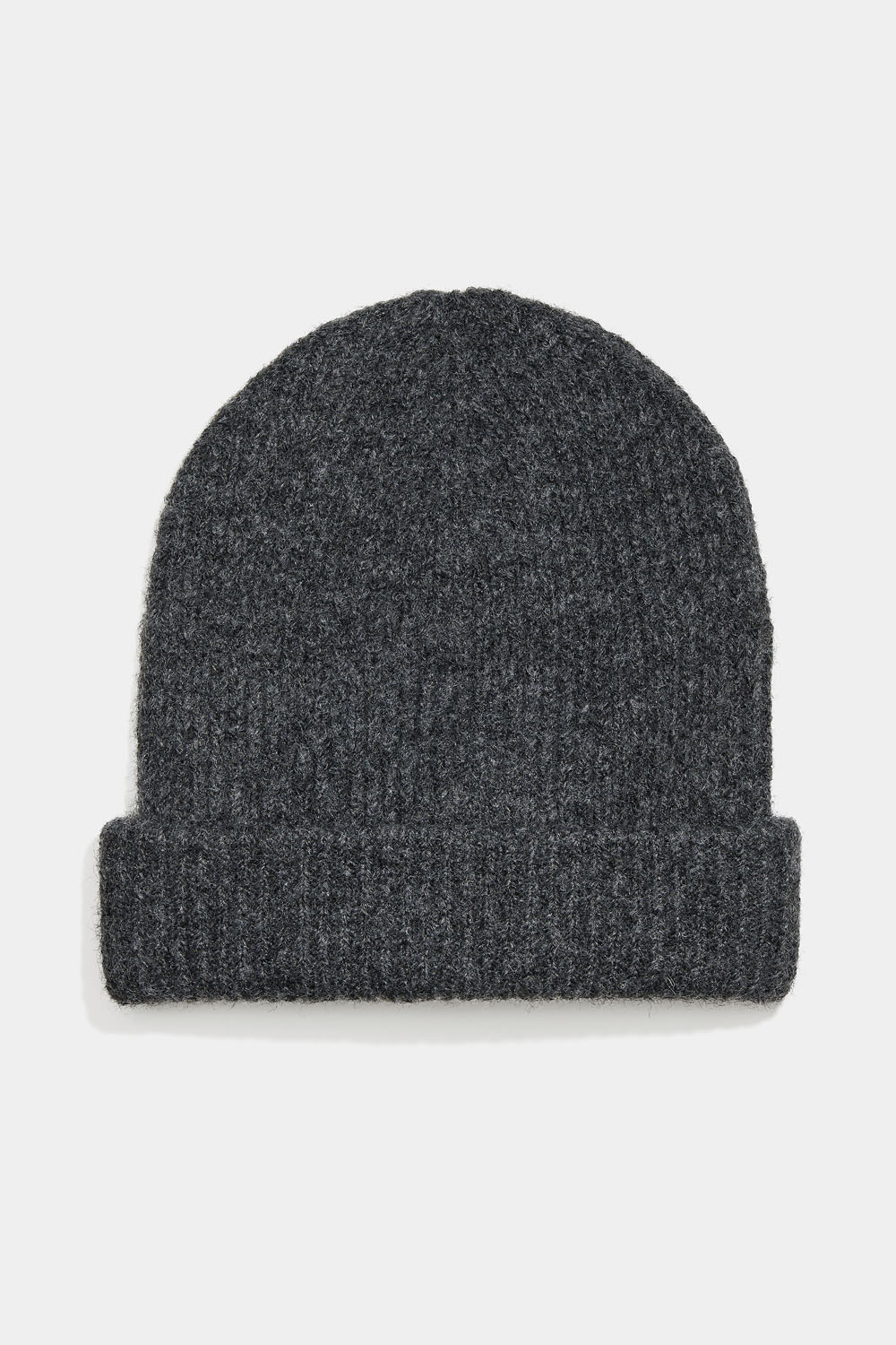 Mørkegrå ribbestrikket lue