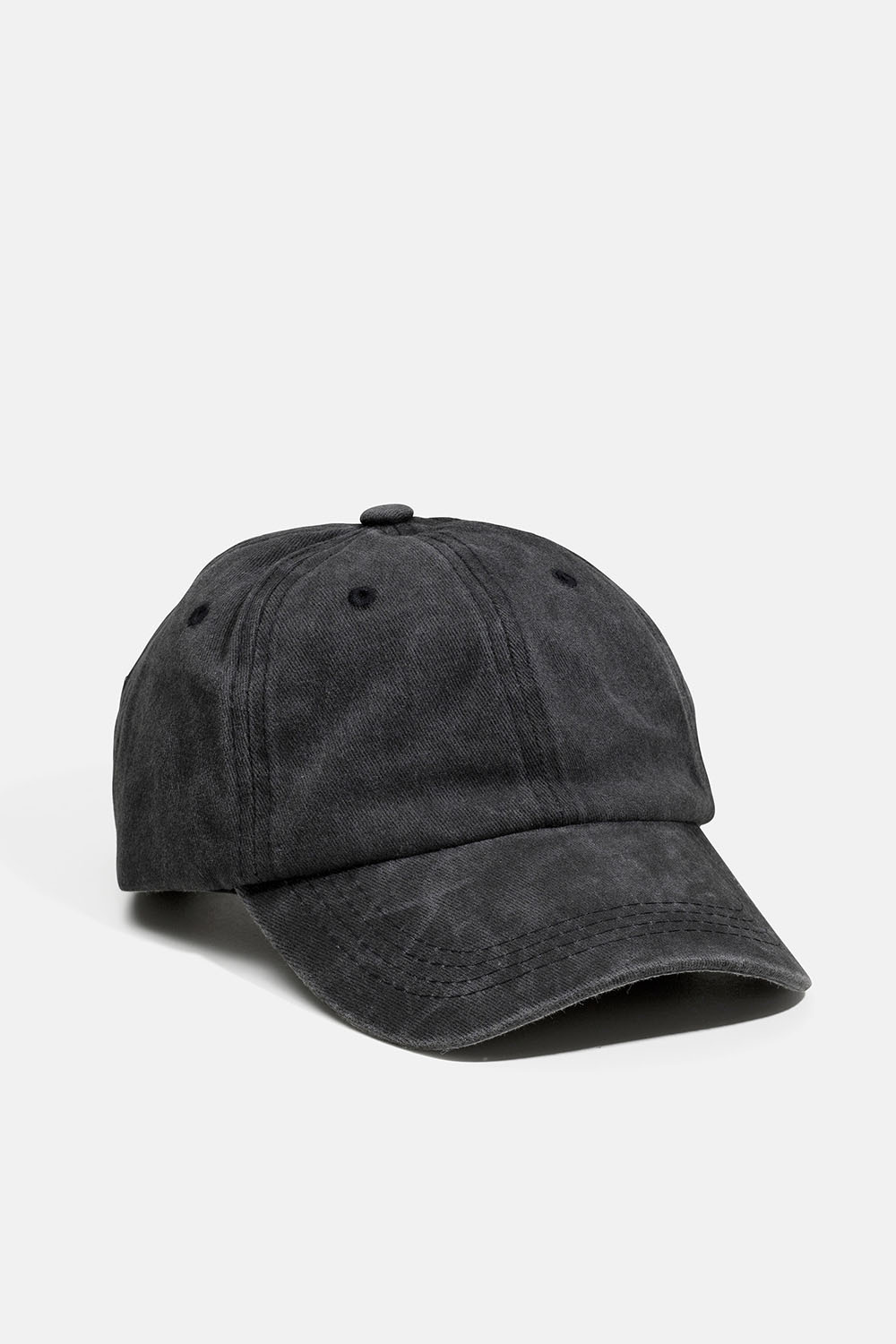 Svart, steinvasket caps