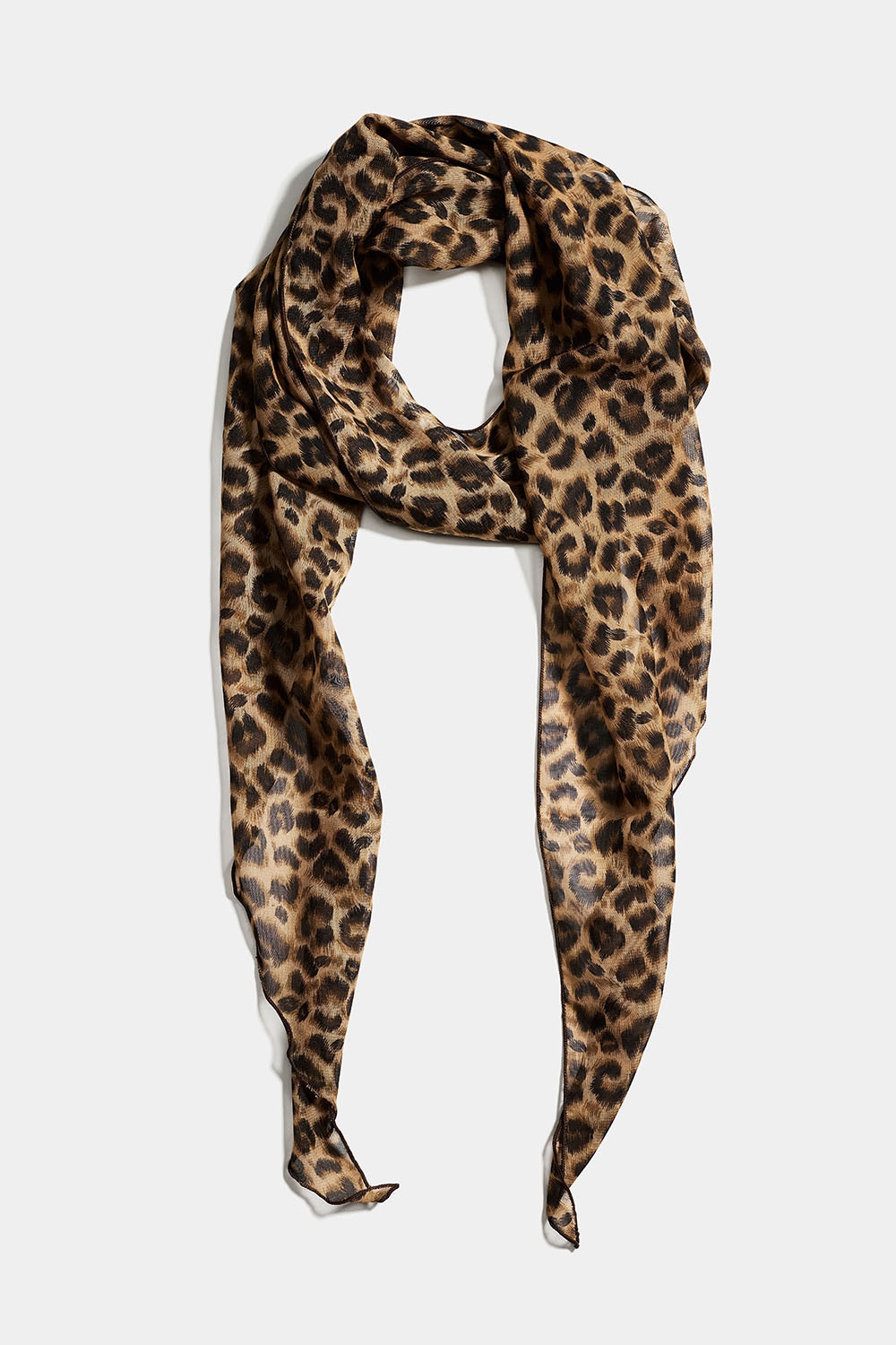 Langt skjerf med leopardmønster