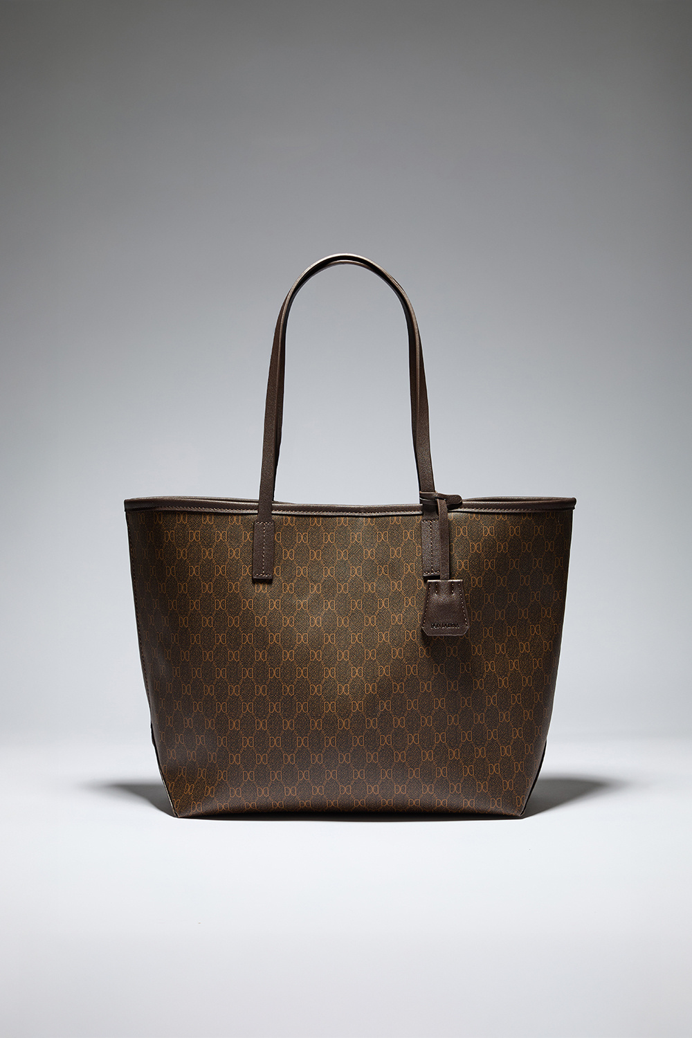 Brunmønstret tote veske