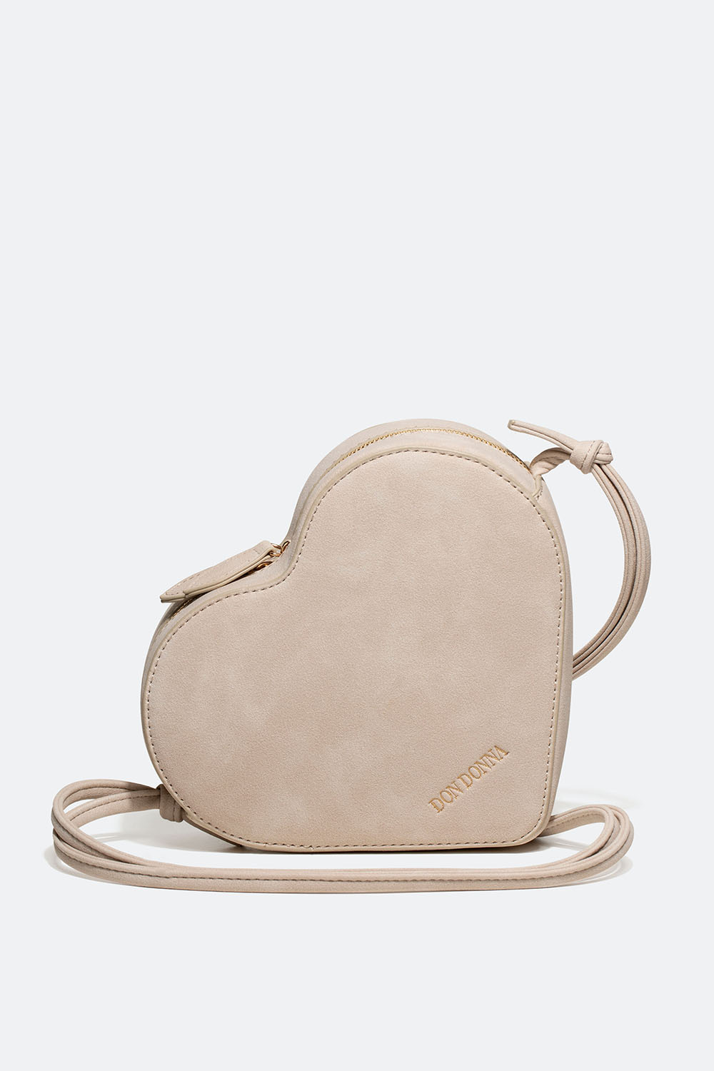 Beige hjerteformet veske