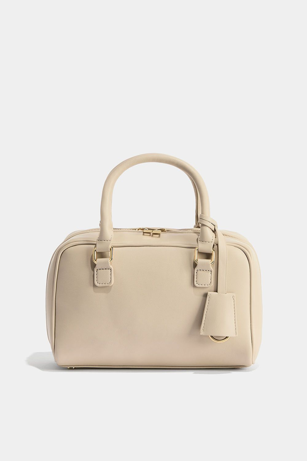 Beige, liten rektangulær veske