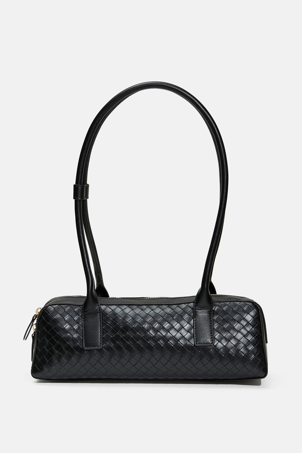 Baguetteveske med flettet tekstur