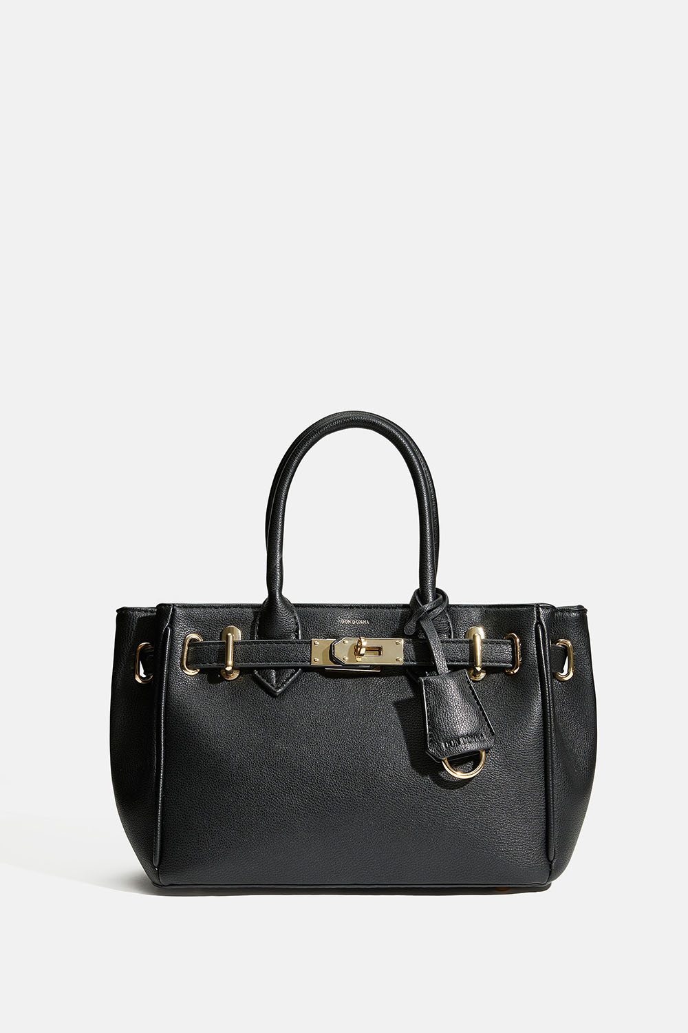 Liten handleveske med beltedetalj