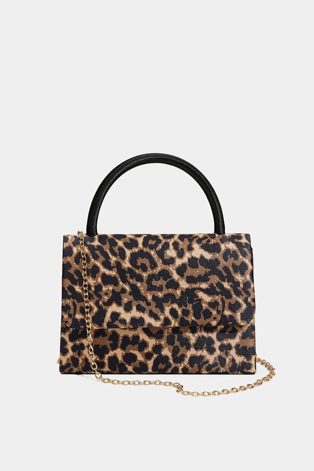 Leopardmønstret veske med kjede