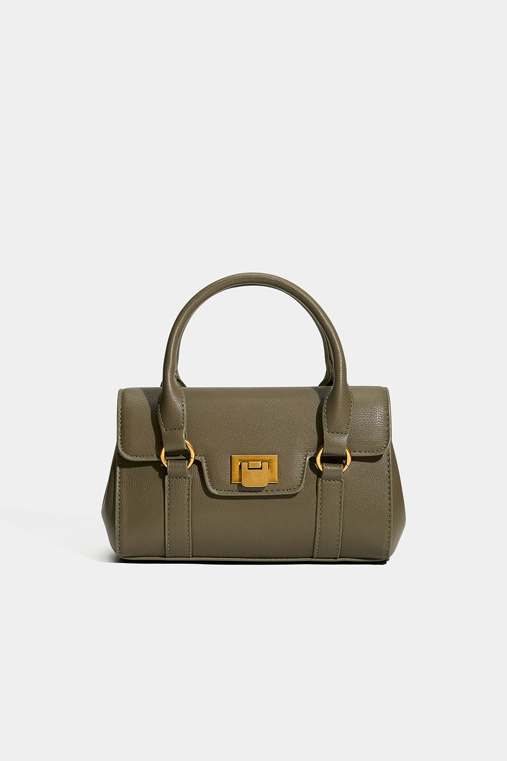 Liten grønn veske med dobbelthåndtak