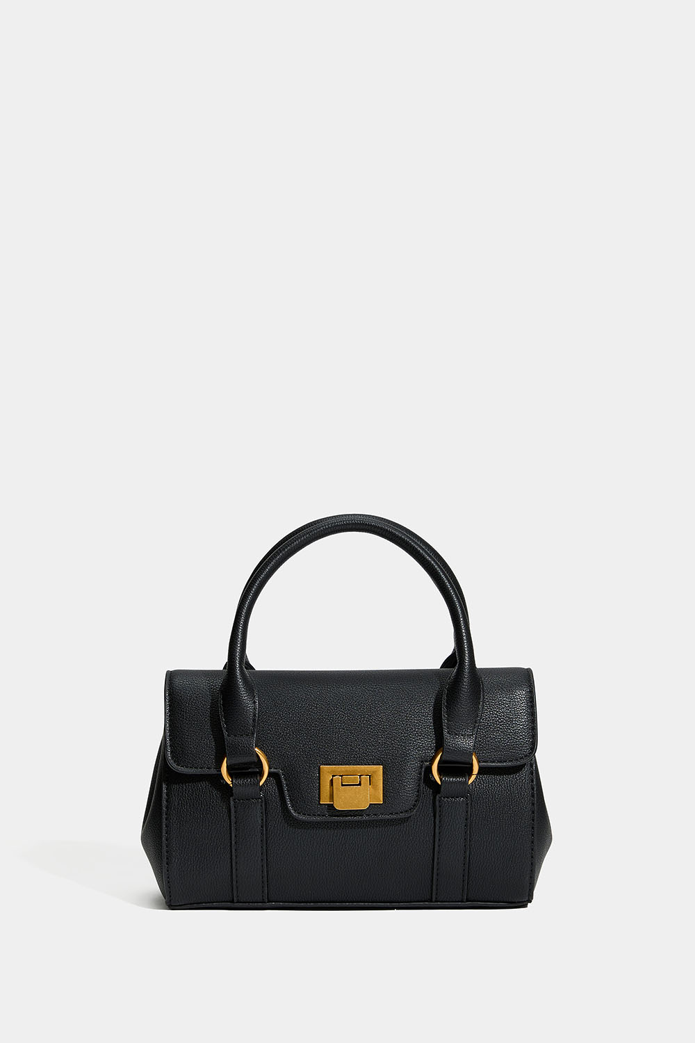 Liten svart veske med dobbelthåndtak